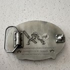 Rome Snowboards Drinkin  Whiskey Western Oval Belt Buckle Silver Metal Sds