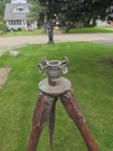 Antique Vintage Surveying Level Transit Wood Brass Tripod 4 -8 