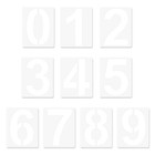 4 Inch Number Stencils Set 0-9 Reusable Plastic Number Painting Templates For   
