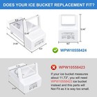 New Wpw10558424 Refrigerator Ice Bucket For Whirlpool Ice Maker Parts W10558424