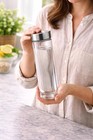 Borosilicate Glass Water Bottle     22 Oz Wide Mouth Reusable Glass Bottle With