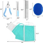 10 Pcs Cat Washing Bag Set adjustable Cat Shower Net Bag And Pet Grooming Brush
