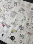 Unknown Artist Original Vintage Shop Used Tattoo Flash Sheet Hand Colored 1