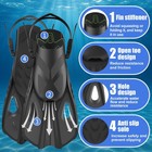 Snorkel Fins  Swim Fins Travel Size Short Adjustable For Snorkeling Diving Ad   