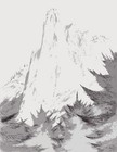 Art Work Original Pencil Drawing 11 X 7  Yosemite Valley  Ca Early Morning Mist 