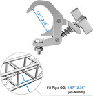 Truss Clamp Stage Lights Clamp 1 57-2 36 Inch  4pcs  Heavy Duty 330lb Premium Pr