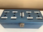 Hamilton Home Budget Bank Antique 1940s Metal Box Cups Vintage Blue Usa Rare