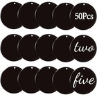 50 Pcs Blank Black Keychain Black Round Acrylic Blanks 2 Inch 50 Mm Circles 