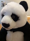 Panda Bear Black   White 16  Sitting Plush Fao Schwarz 2015 Toy Realistic Large