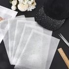10 Sheets Iron On Rhinestone Transfers Applique Hot Melt Crystal Decals Patches