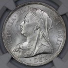 1893 Great Britain Silver 1 2c Half Crown Ngc Ms 62