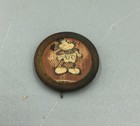 Antique Mickey Mouse Brass Cloth Pinback 