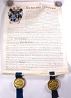 1825 Grant Of Arms On Vellum     Sir William Adams     College Of Arms Seals
