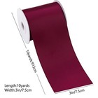 Solid Color Satin Ribbon 3 Inch X 10 Yards Roll Wine Double Faced Satin Ribbo   