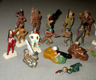 32-vintage Lead Metal Toy Soldier Figures-ww1 Ww2-composition Barclay Manoil Lot