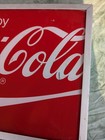 Vintage Coca-cola 15  X 11  Metal Framed Plastic Sign Coke Mancave Garage