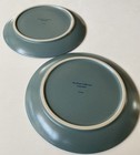 Calvin Klein Salad Plates 2 Khaki Collection Cargo Aqua Blue 9 25    Discontinued