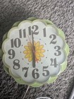 Vintage Ge General Electric Daisy Flower Model 2197 Kitchen Wall Clock Avocado