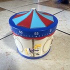 Circus Carousel Vintage  Mechanical Kitchen Timer Analogue Plastic