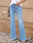 High Waist Flare Pants - 70s Hippie Womens Fall Clothes - Trendy Baggy Jeans    