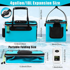 2 Pcs Fishing Bucket And Live Bait Aerator  Foldable Multi Functional Live Bucke