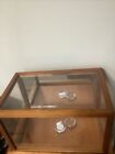 Brown Football Display Case With Mirror Back