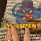 Vintage Canvas Tea Pot Cup Saucer 10x 12    Needlepoint Latch Hook 