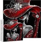 Elegant Victorian Lady Puzzle 1000 Pieces For Adults  Vintage Woman With Red
