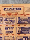 Vintage Grand Theater Movie Playbill Shows Playing Flyer  August 1958    