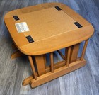 Vtg Wood Nursery Glider Ottoman Footstool Baby Rocker Gliding Stool Canada