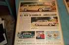 Lot Of 2 Identical Original Vintage 1958 Rambler Print Ad