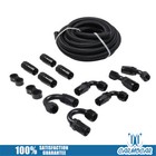 Nylon Braided Fuel Line Kit 1 2  8an 20ft Oil Gas Fuel Hose Fittings Adapters