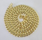 Real 10k Gold Miami Cuban Link Necklace Chain 3mm-10mm 20-30 Inches Men Women