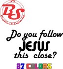 6  Do You Follow Jesus This Close Decal Christian Religion Christ Church Nobs