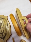 Vtg 9 Pc Celluloid Bakelite  C1910 Flower Basket  Dresser Vanity Set
