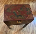 Vintage Drexel Heritage Chinoiserie Et Cetera Chest   Trunk On Stand end Table
