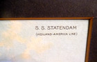 1920 s S s  Statendam Holland America Lines Matted Print Sgnd By Captain   Crew