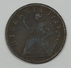 1723 Woods hibernia 1 2 Penny Colonial Copper Coin Fine Minor Planchet Roughness