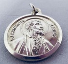 Vtg Sterling Silver Jesus Crucified   St Francis Xavier Medal Patron Of Missions