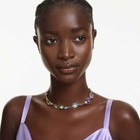 Swarovski Sparkling  Gold-plated Color Gema Necklace