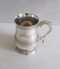Good Geo  Antique Solid Silver  1 2 Pint Mug   244 Gms   Ht  10  5 Cms  Lon 1774