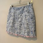Lilly Pulitzer Luxletic Birdie Golf Skort Blue Flamingo Ruffle Hem Womens 2