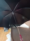 New Capelli New York Kids Umbrella Black Cat Pink Heart Nose  Whiskers Pink Ears