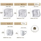 Malacasa Elvira 30-piece Marble Grey Porcelain Dinner Set Dining Kitchen Dishes