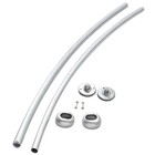 Curved Adjustable Shower Rod 40 -64  Wall Mountable Brushed Chrome Finish 1  Dia