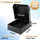 Yihurlm Shipping Boxes 20 Pack Black Corrugated Cardboard 6x6x2in 