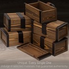 Large Wooden Box With Decorative Wood Tray - Handcrafted In Europe