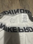 Nike Pro Dri-fit Boys M White gray Compression Pants Polyester Spandex Gym