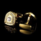 2ct Round Cut Lab Created Diamond Vintage Men Cufflinks 14k Yellow Gold Plated