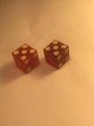 Rare Vintage 5-4-1 Gaffed  Cheater Dice  Orange   615   